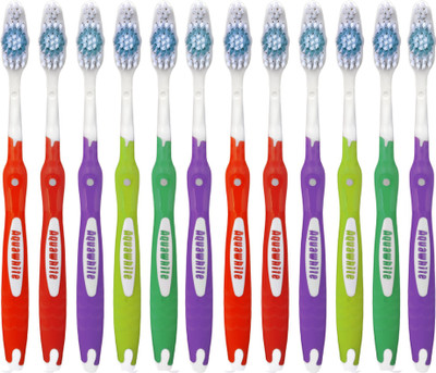 aquawhite Twin Guard Bristles, Health & Personal Care Medium Toothbrush(Pack of 12)
aquawhite Twin Guard Bristles, Health & Personal Care Medium Toothbrush(Pack of 12)
