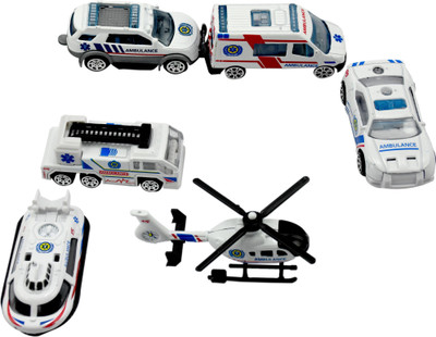 DealBindaas Ambulance Rescue Service Set of 6 Pcs | Helicopter | Ship | Car | Special Vehicle | Ambulance Vehicle | Doctor Car | Free Wheel | Scale 1:64 | Kids Gift Toy | Dinky Model | Metal And Plastic Body(White)
DealBindaas Ambulance Rescue Service Set of 6 Pcs | Helicopter | Ship | Car | Special Vehicle | Ambulance Vehicle | Doctor Car | Free Wheel | Scale 1:64 | Kids Gift Toy | Dinky Model | Metal And Plastic Body(White)