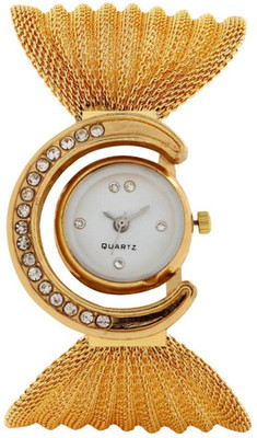 FabSale Diamond Stunned Golden Watch - For Women