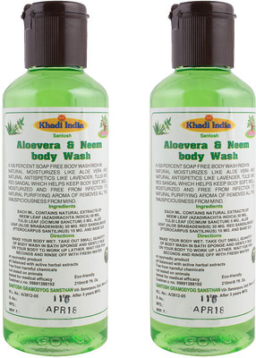 Khadi India Santosh Aloevera & Neem Body Wash (210 ml)(210 ml, Pack of 2)