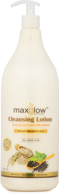MAXGLOW GREEN TEA CLEAR PORES WITH OATMEAL CLEANSING LOTION - 1500 ML(1500 ml)