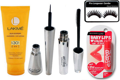 Pro longwear combo Of Eyelashes, Sun Expert UV Lotion & Brook Candy Eyeliner & Mascara & Kiss Lipbalm(Set of 5)
Pro longwear combo Of Eyelashes, Sun Expert UV Lotion & Brook Candy Eyeliner & Mascara & Kiss Lipbalm(Set of 5)