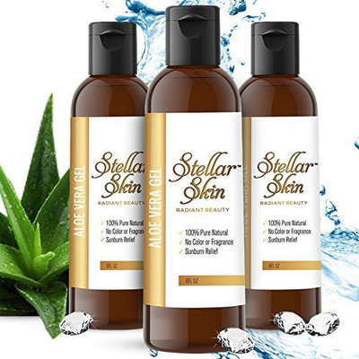 Stellar Skin Natural Aloe Vera Gel - Organic, Perfect For Sunburn, Face, Hair, Acne, Razor Bumps, Eczema. , 6 Fl Oz(177.44 ml)
Stellar Skin Natural Aloe Vera Gel - Organic, Perfect For Sunburn, Face, Hair, Acne, Razor Bumps, Eczema. , 6 Fl Oz(177.44 ml)