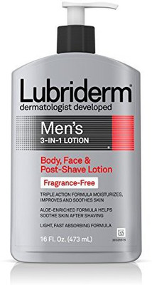 Lubriderm Men'S 3-In-1 Fragrance-Free Lotion, 16 Fl. Oz.(473.18 ml)