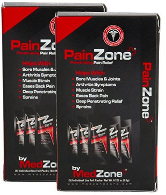 PainZone Medzone - Penetrating Pain Relief - Analgesic - Anti-Inflammatory - Pain Treatment Option - 1/8Oz 5 Ct Box-2 Pck For Back Pain|Arthritis Symptoms|Golfers Elbow|Sore Muscles|Joint Pain(236.59 ml)
PainZone Medzone - Penetrating Pain Relief - Analgesic - Anti-Inflammatory - Pain Treatment Option - 1/8Oz 5 Ct Box-2 Pck For Back Pain|Arthritis Symptoms|Golfers Elbow|Sore Muscles|Joint Pain(236.59 ml)