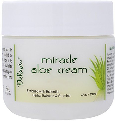 DEL�VIA Miracle Aloe Vera Cream (4 Oz) For Soothing Eczema, Psoriasis, Sunburn, Rashes, Bug Bites. Hydrating Face, Body, Hand Or Foot Daily Moisturizer For Dry Skin. Hydrating Lotion. Day Or Night(118.29 ml)
DEL�VIA Miracle Aloe Vera Cream (4 Oz) For Soothing Eczema, Psoriasis, Sunburn, Rashes, Bug Bites. Hydrating Face, Body, Hand Or Foot Daily Moisturizer For Dry Skin. Hydrating Lotion. Day Or Night(118.29 ml)