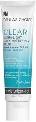 Paula's Choice Clear Ultra Light Daily Fluid Spf 30+ Anti Aging Moisturizer Matte Finish Face Moisturizer Blemish Prone/Oily Skin 2Oz(59.15 ml)
Paula's Choice Clear Ultra Light Daily Fluid Spf 30+ Anti Aging Moisturizer Matte Finish Face Moisturizer Blemish Prone/Oily Skin 2Oz(59.15 ml)