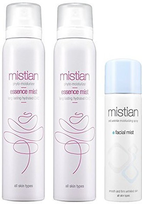 Mistian Deep Moisturizing Essence Mist Spray 100Ml X2 & Original Mist 50Ml | Rose Water, Witch Hazel, Hyaluronic Acid, Collagen & Allantoin |(100 ml)