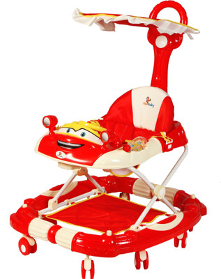 Sunbaby Activity Walker With Parent Rod(Red)