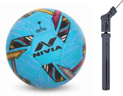 Nivia Revolvo Blue Football With pump combo Football - Size: (Pack of 2, Multicolor
Nivia Revolvo Blue Football With pump combo Football - Size: (Pack of 2, Multicolor