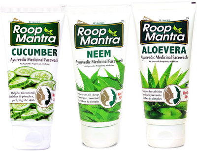 Roop Mantra Skin Care Combo (Cucumber Face Wash 50ml + Neem Face Wash 50ml + Aloe-Vera Face Wash 50ml)(Set of 3)
Roop Mantra Skin Care Combo (Cucumber Face Wash 50ml + Neem Face Wash 50ml + Aloe-Vera Face Wash 50ml)(Set of 3)