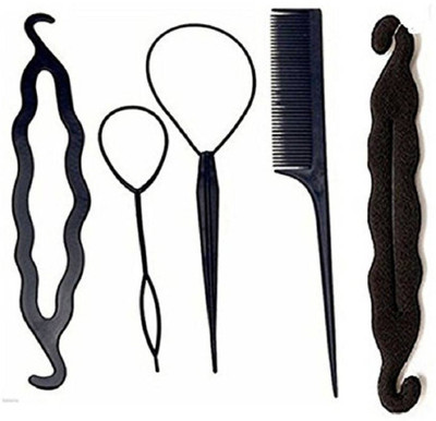 Confidence Professional Braids Tools, Hair Styling Kits, Wedding Bun Maker For Women Set Of 5 Hair Accessories Set Hair Accessory Set(Black)
Confidence Professional Braids Tools, Hair Styling Kits, Wedding Bun Maker For Women Set Of 5 Hair Accessories Set Hair Accessory Set(Black)
