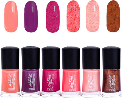 SMC FASHION BAR Gel Based Nail Polish Combo Brown Peach, Raisin Mauve, Shimmer Ruby Pink, Salmon Peach, Shimmer Light Peach, Shimmer Copper Brown(Pack of 6)
SMC FASHION BAR Gel Based Nail Polish Combo Brown Peach, Raisin Mauve, Shimmer Ruby Pink, Salmon Peach, Shimmer Light Peach, Shimmer Copper Brown(Pack of 6)