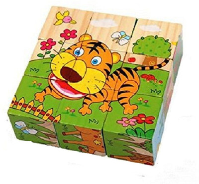 SHRIBOSSJI Colorful Woo den Block Picture Animal Puzzle For Toddlers And Small Children (Animal Theme)(9 Pieces)
SHRIBOSSJI Colorful Woo den Block Picture Animal Puzzle For Toddlers And Small Children (Animal Theme)(9 Pieces)