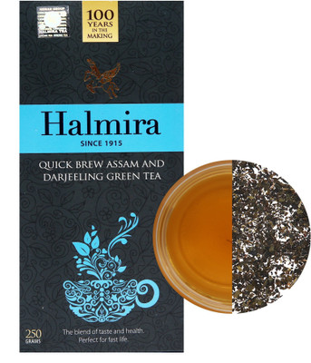 Halmira Tea Halmira Quick brew Assam and Darjeeling Green Tea Unflavoured Green Tea(250 g, Box)