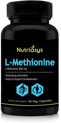 Nutriosys L-Methionine 500mg,Veg Capsules(90 No)