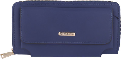 Giordano Women Casual Blue Artificial Leather Wallet(10 Card Slots)