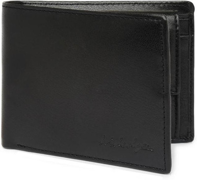 Hidedge Men Black Artificial Leather Wallet(4 Card Slots)
