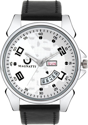 MAGNATTI Black Strap with Off White Dial Leather Strap with Day and Date Display Watch - For Men
MAGNATTI Black Strap with Off White Dial Leather Strap with Day and Date Display Watch - For Men
