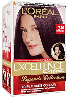 L'Oreal Paris Excellent Crème Burgundy 316 Triple Care Colour 72ml + 100g Hair Color(Burgundy)
L'Oreal Paris Excellent Crème Burgundy 316 Triple Care Colour 72ml + 100g Hair Color(Burgundy)