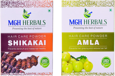 MGH Herbals Organic Herbal Amla + Shikakai - Combo Pack of 2-in-1(200 g)