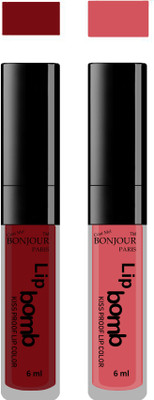 Bonjour Paris Kiss Proof Pur Matte Lip Gloss(12 ml, Brown 13, Wild Blush 16)