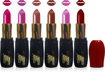 Color Code new fashion lady matte lipstick cosmetics makeup combo set of 6(l brown magenta l purple brown maroon)
Color Code new fashion lady matte lipstick cosmetics makeup combo set of 6(l brown magenta l purple brown maroon)