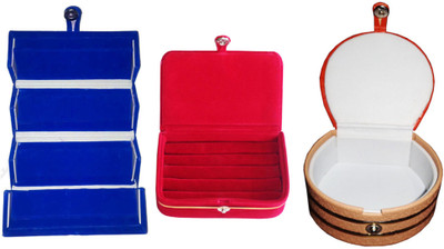 Shivanshshine Combo 1 pc blue earring folder 1 red ear ring box and 1 pc bangle box jewelry vanity case Vanity Box Vanity Box(Multicolor)
Shivanshshine Combo 1 pc blue earring folder 1 red ear ring box and 1 pc bangle box jewelry vanity case Vanity Box Vanity Box(Multicolor)
