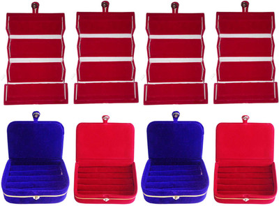 Shivanshshine Combo 4 pc red earring folder 2 red ear ring box and 2 pc blue ring box jewelry vanity box Vanity Box Vanity Box(Multicolor)
Shivanshshine Combo 4 pc red earring folder 2 red ear ring box and 2 pc blue ring box jewelry vanity box Vanity Box Vanity Box(Multicolor)