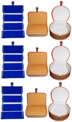Shivanshshine Combo 3 pc blue earring folder 3 ear ring box and 3 pc bangle box jewelry vanity case Vanity Box Vanity Box(Multicolor)
Shivanshshine Combo 3 pc blue earring folder 3 ear ring box and 3 pc bangle box jewelry vanity case Vanity Box Vanity Box(Multicolor)