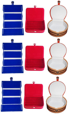 Sarohi Combo of 9 velvet Vanity case Ring and Earring storage travelling Folder Box Vanity Box(Multicolor)
Sarohi Combo of 9 velvet Vanity case Ring and Earring storage travelling Folder Box Vanity Box(Multicolor)