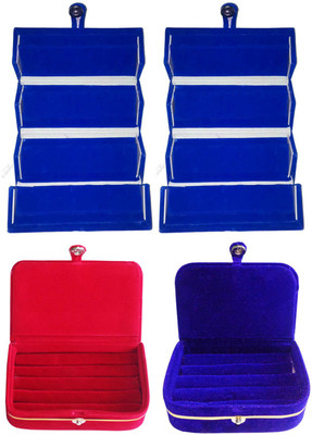 Afrose Set of 4 velvet Vanity case Ring and Earring storage travelling Folder Box Vanity Box(Multicolor)
Afrose Set of 4 velvet Vanity case Ring and Earring storage travelling Folder Box Vanity Box(Multicolor)