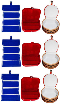 Shivanshshine Combo 3 pc blue earring folder 3 red ear ring box and 3 pc bangle box jewelry vanity case Vanity Box Vanity Box(Multicolor)
Shivanshshine Combo 3 pc blue earring folder 3 red ear ring box and 3 pc bangle box jewelry vanity case Vanity Box Vanity Box(Multicolor)