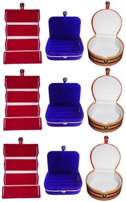 Shivanshshine Combo 3 pc red earring folder 3 blue ear ring box and 3 pc bangle box jewelry vanity case Vanity Box Vanity Box(Multicolor)
Shivanshshine Combo 3 pc red earring folder 3 blue ear ring box and 3 pc bangle box jewelry vanity case Vanity Box Vanity Box(Multicolor)