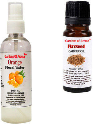 Gardens Of Aroma Orange Floral Water And Flaxseed Essential Oil(110 ml)
