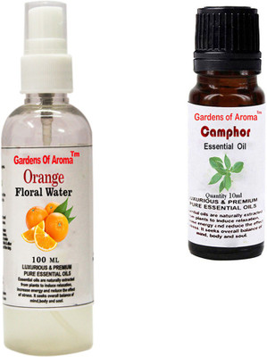 Gardens Of Aroma Orange Floral Water And Camphor Essential Oil(110 ml)