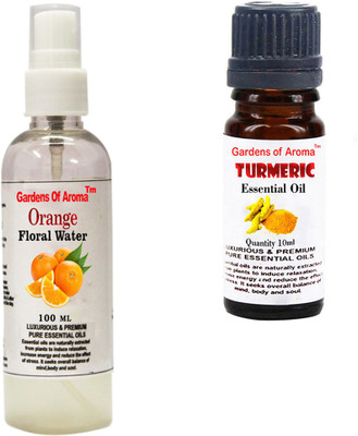 Gardens Of Aroma Orange Floral Water And Tumeric Essential Oil(110 ml)