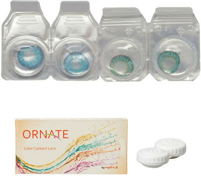 ORNATE Blue & Turquoise Colored Contact Lens 2 Pair with case (0 Power) Monthly Contact Lens(0, Blue, Turqquoise, Pack of 3)
ORNATE Blue & Turquoise Colored Contact Lens 2 Pair with case (0 Power) Monthly Contact Lens(0, Blue, Turqquoise, Pack of 3)