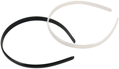 shiviksha Hair band pack of 2 Hair Band(Black, White)