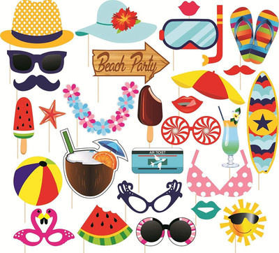 Skywalk Beach Party Photo Booth Props Craft Item (Pack of 29) Photo Booth Board(Party)
Skywalk Beach Party Photo Booth Props Craft Item (Pack of 29) Photo Booth Board(Party)