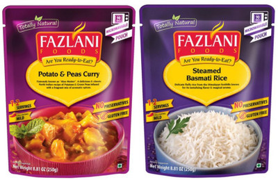 Fazlani Foods Ready To Eat Aloo Mutter (Potato and Peas) Curry with Steamed Basmati Rice 500 g
Fazlani Foods Ready To Eat Aloo Mutter (Potato and Peas) Curry with Steamed Basmati Rice 500 g