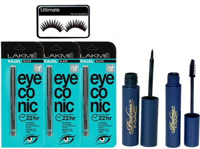 Ultimate Eyelashes, Eyeconic Kajal pack of 3 & padma liquid Eyeliner With Mascara(Set of 6)
Ultimate Eyelashes, Eyeconic Kajal pack of 3 & padma liquid Eyeliner With Mascara(Set of 6)