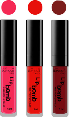 Bonjour Paris Long lasting velvet matte lipstick(Hot pink, bunt amber, brown, 18 g)
Bonjour Paris Long lasting velvet matte lipstick(Hot pink, bunt amber, brown, 18 g)