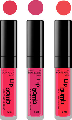 Bonjour Paris Long lasting velvet matte lipstick(Hot pink, pink, peach, 18 ml)
Bonjour Paris Long lasting velvet matte lipstick(Hot pink, pink, peach, 18 ml)