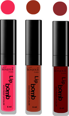 Bonjour Paris Long lasting velvet matte lipstick(Hot pink, tan, mauve, 18 g)
Bonjour Paris Long lasting velvet matte lipstick(Hot pink, tan, mauve, 18 g)