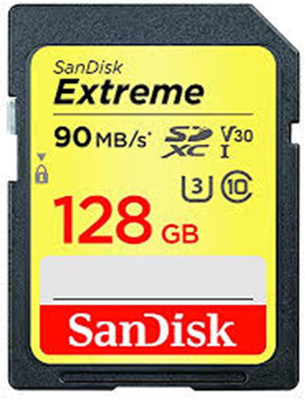 SanDisk 4K UHD 128 GB SD Card Class 10 90 MB/s Memory Card