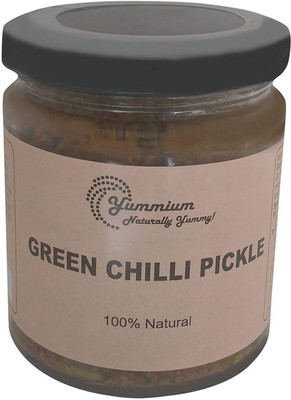 Yummium 100% Natural Green Chilli Pickle(225 g)