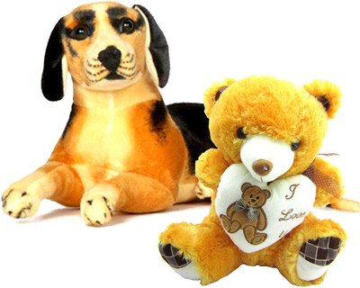 Gift Decor Shop Black Dog Stuffed soft Toy (Black/Yellow, 21 cm) Combo with soft toy I love you teddy bear for kids (Orange, 28 cm) - 21 cm(Multicolor)
Gift Decor Shop Black Dog Stuffed soft Toy (Black/Yellow, 21 cm) Combo with soft toy I love you teddy bear for kids (Orange, 28 cm) - 21 cm(Multicolor)