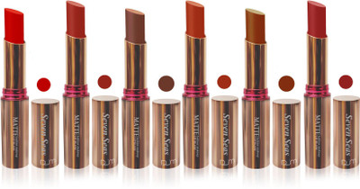 Seven Seas Velvet Matte Lipstick(Blood Red,Pinkish Maroon,Pinkish Brown,Reddish Brown,Light Brown,Coffee Brown)
Seven Seas Velvet Matte Lipstick(Blood Red,Pinkish Maroon,Pinkish Brown,Reddish Brown,Light Brown,Coffee Brown)