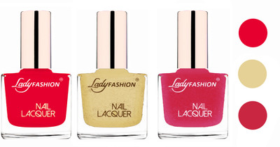 Lady Fashion Glossy & Long Stay Nail Polish combo Sweet Red,Mettalic Gold,Mettalic Pink(Pack of 3)
Lady Fashion Glossy & Long Stay Nail Polish combo Sweet Red,Mettalic Gold,Mettalic Pink(Pack of 3)